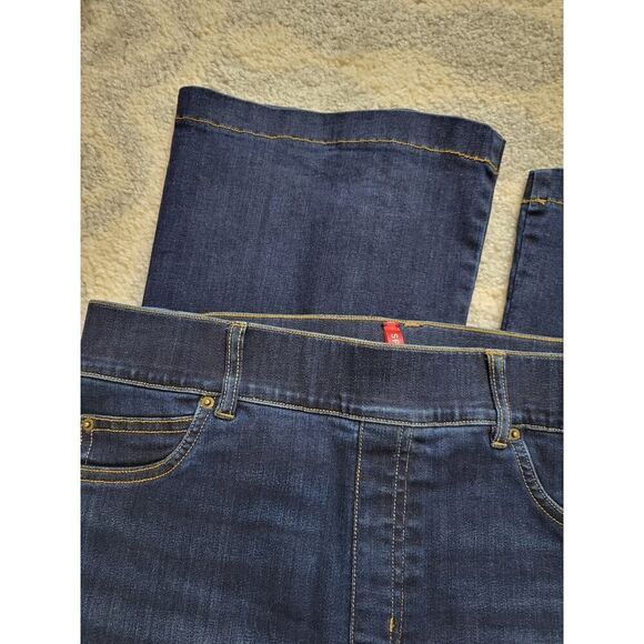 SPANX Denim Flare Jeans Midnight Shade L NWOT $148 - Picture 9 of 12